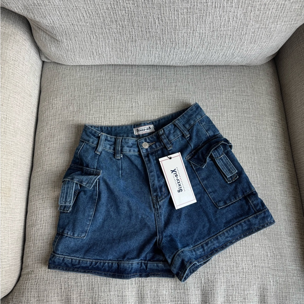 Sixty Six Cargo Denim Shorts